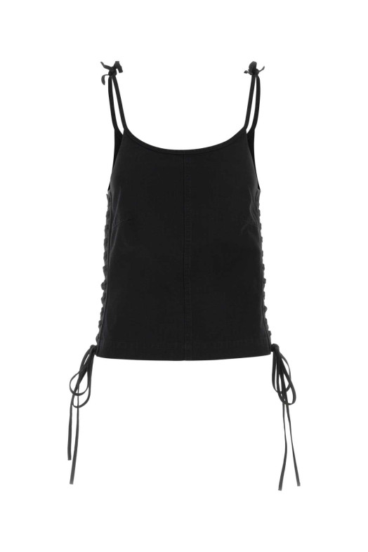 Black cotton tank top Black BALENCIAGA (857301TQP13)