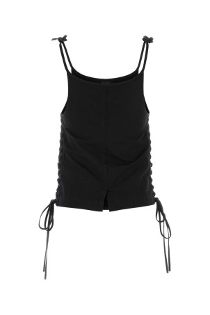 Black cotton tank top Black BALENCIAGA (857301TQP13)