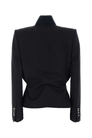 Navy blue wool blazer ALEXANDER MCQUEEN (859971QJAAC)