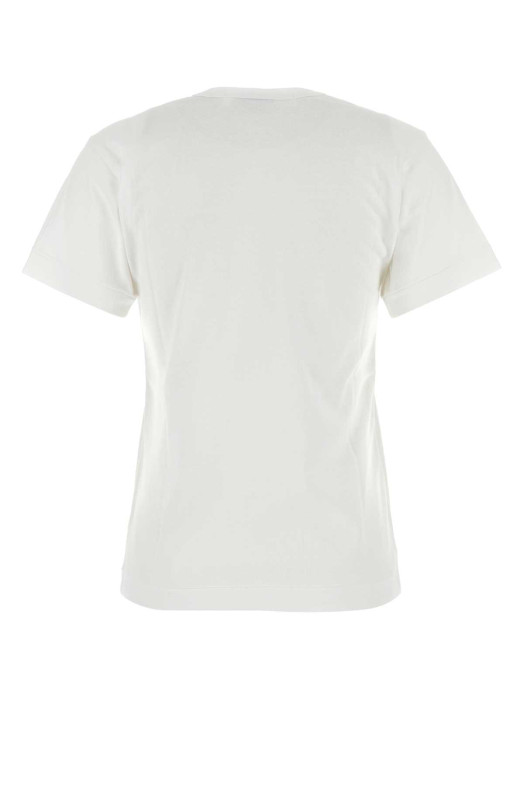 White cotton t-shirt White COMME DES GARCONS PLAY (AXT108051)