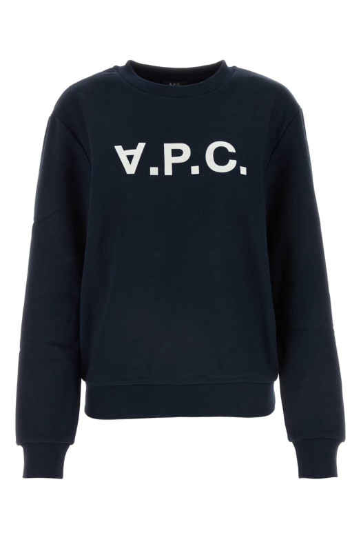 Midnight blue cotton sweatshirt A.P.C. (COHBNM27907)