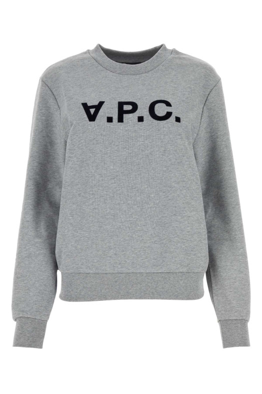 Melange grey cotton sweatshirt A.P.C. (COHBNM27907)