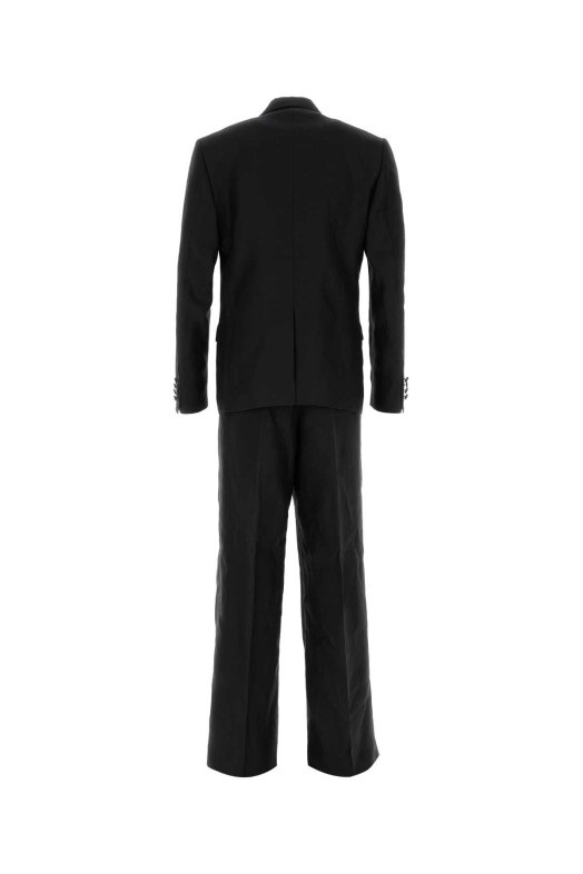 Black linen blend suit Black DOLCE & GABBANA (GK04ITFU4MC)