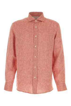 Melange red linen shirt BRUNELLO CUCINELLI (MM6840627)