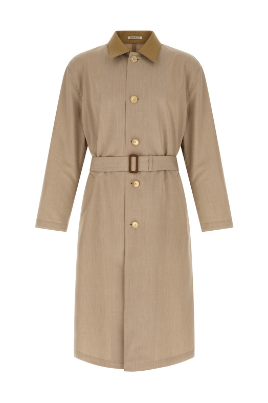 'Wool Max Canvas' coat Beige