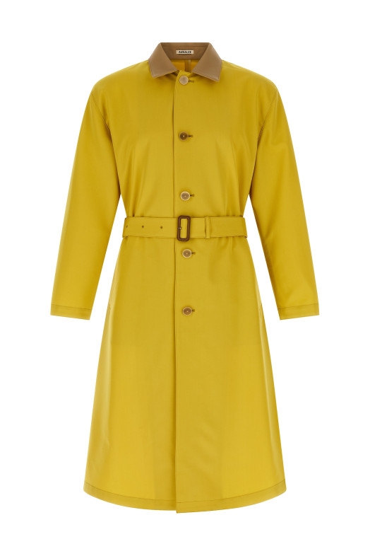 'Wool Max Canvas' coat Yellow