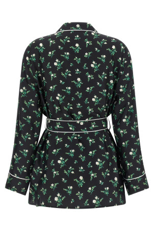 Сорочка з принтом «Розелін і Лілія серед квітів», чорна DOLCE & GABBANA F5I89TIS13GHX6CB