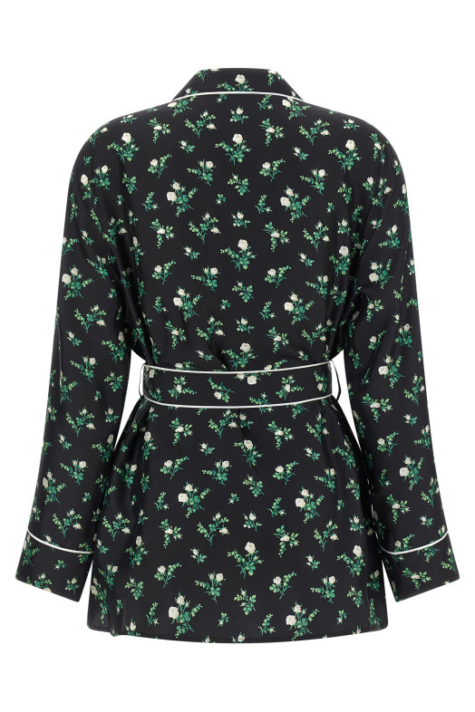 Сорочка з принтом «Розелін і Лілія серед квітів», чорна DOLCE & GABBANA F5I89TIS13GHX6CB