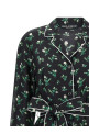 Сорочка з принтом «Розелін і Лілія серед квітів», чорна DOLCE & GABBANA F5I89TIS13GHX6CB