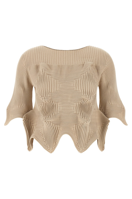 'Linkage' top Beige