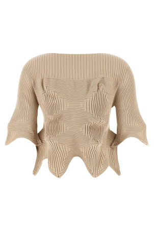 'Linkage' top Beige