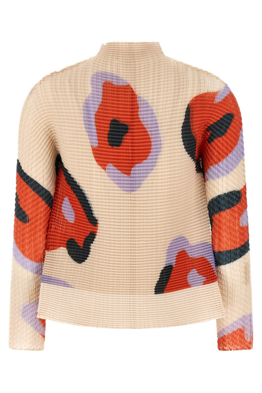 'Verve Pleats Top' cardigan Beige