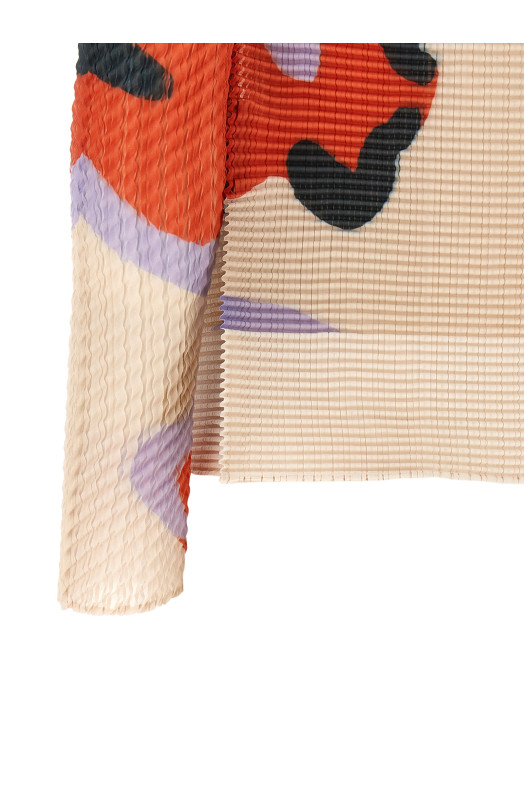 'Verve Pleats Top' cardigan Beige