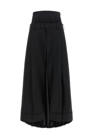 Pleated pants Black