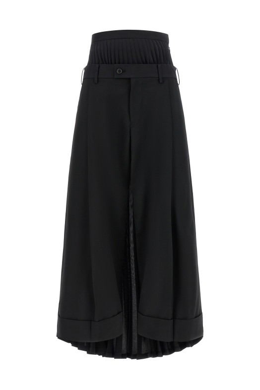 Pleated pants Black
