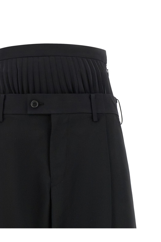 Pleated pants Black