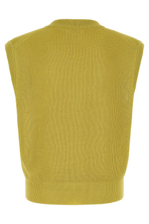 Ribbed knit vest Yellow