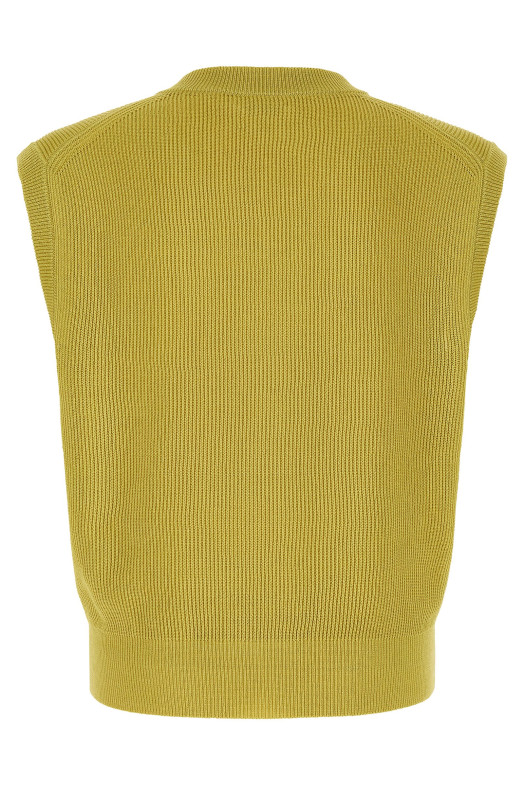 Ribbed knit vest Yellow