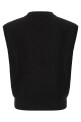 Ribbed knit vest Black
