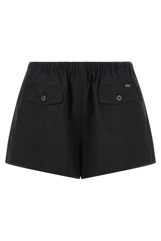 Шорти з попліну, чорні PRADA P235KSOOO1XV2F0002