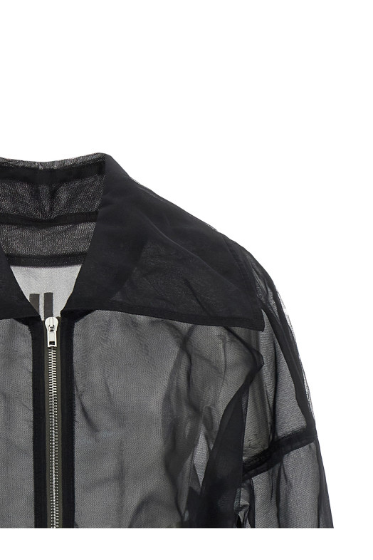 'Dracucollar cropped' bomber jacket Black