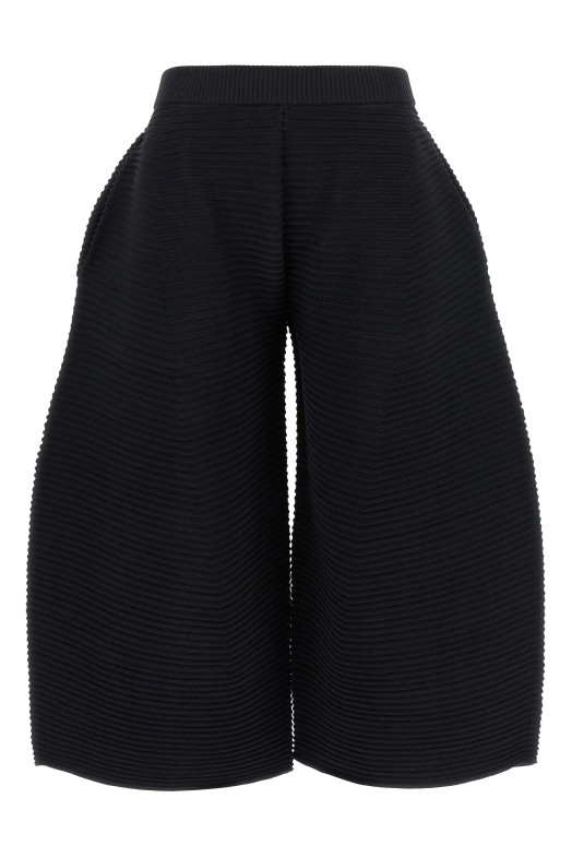 'Corrugated Knit' pants Black