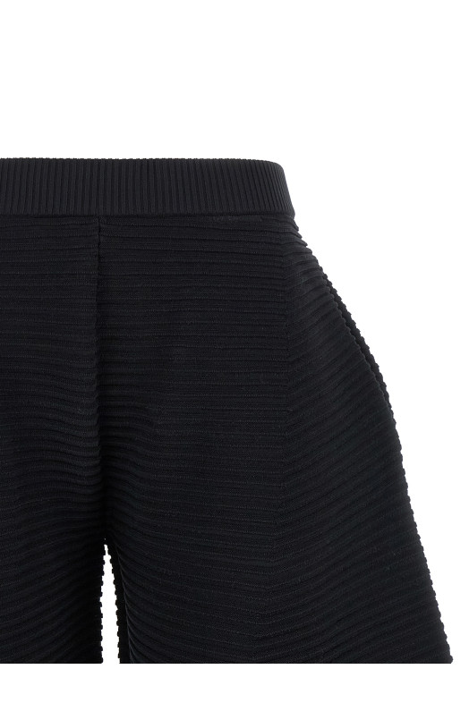 'Corrugated Knit' pants Black