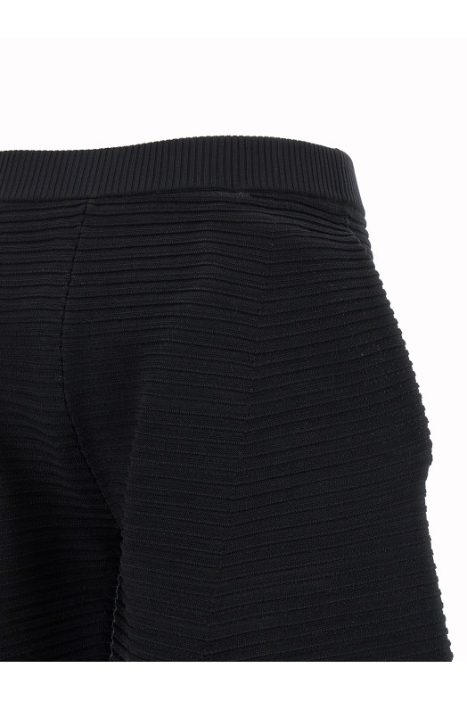 'Corrugated Knit' pants Black