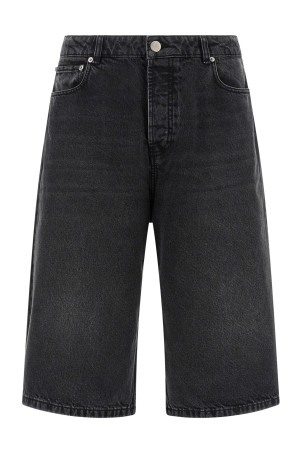 Denim bermuda shorts Black