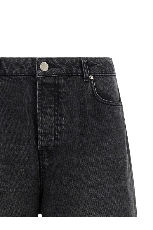 Denim bermuda shorts Black