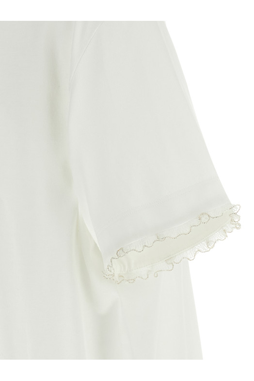 Embroidery t-shirt White