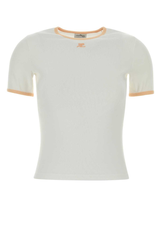 White cotton t-shirt COURREGES (125JTS017JS0203)