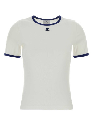 White cotton t-shirt COURREGES (125JTS017JS0203)
