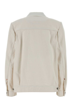 Ivory twill and denim blazer Blue SACAI (2608434)