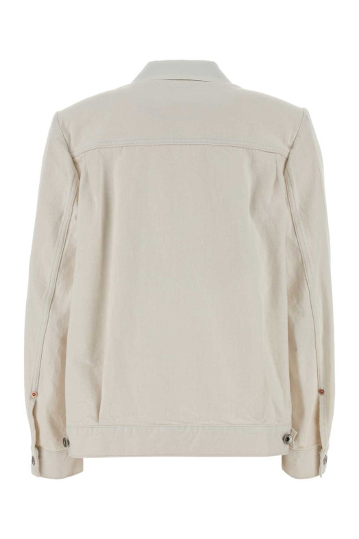 Ivory twill and denim blazer Blue SACAI (2608434)