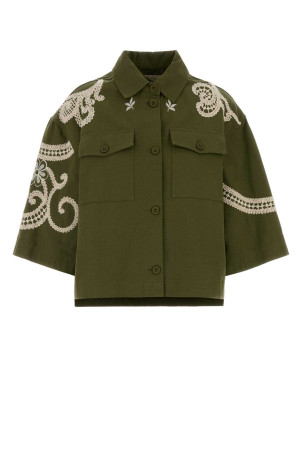 Olive green canvas Como shirt WEEKEND (2615041012600)