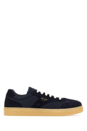 Midnight blue suede e Re-Nylon sneakers Blue PRADA (2EE464FG000D7R)