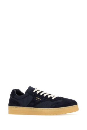 Midnight blue suede e Re-Nylon sneakers Blue PRADA (2EE464FG000D7R)