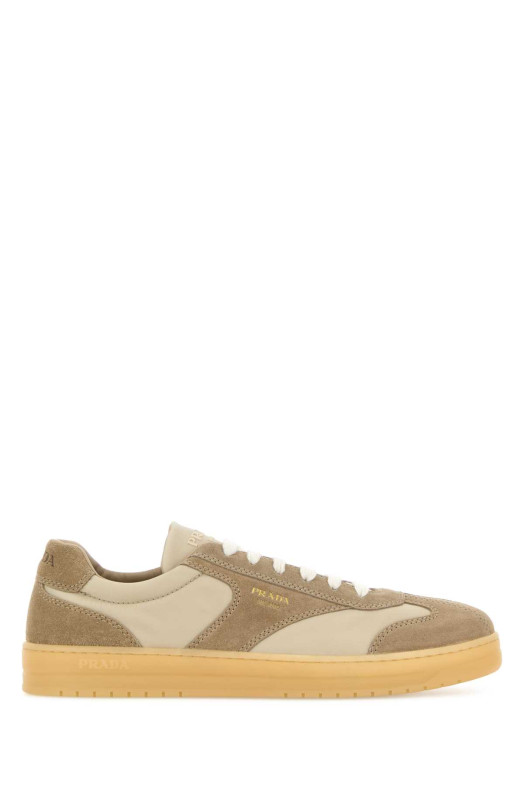 Beige suede e Re-Nylon sneakers PRADA (2EE464FG000D7R)