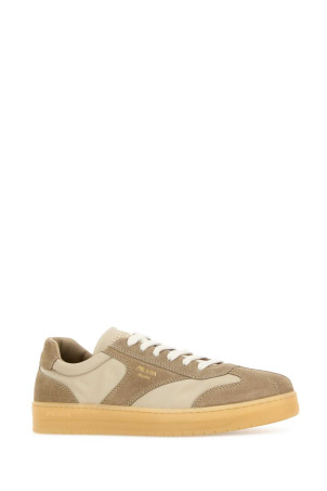 Beige suede e Re-Nylon sneakers PRADA (2EE464FG000D7R)