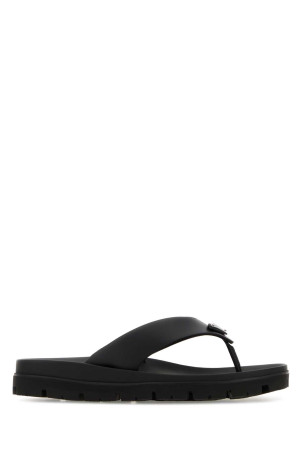 Black leather thong slippers Black PRADA (2Y3130FG0013LKK)