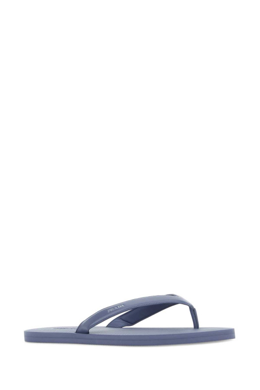 Cerulean blue leather thong slippers PRADA (2Y3162FG001055)