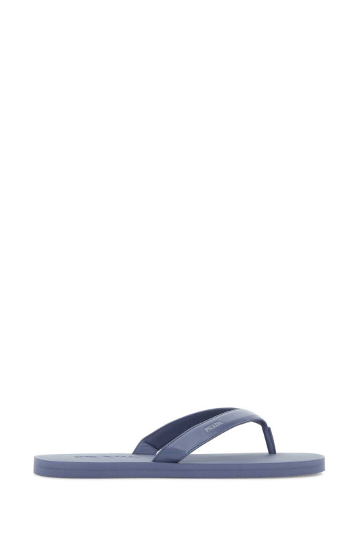 Cerulean blue leather thong slippers PRADA (2Y3162FG001055)