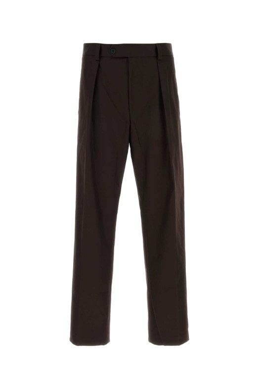 Dark brown cotton pant Beige BOSS (50563825)