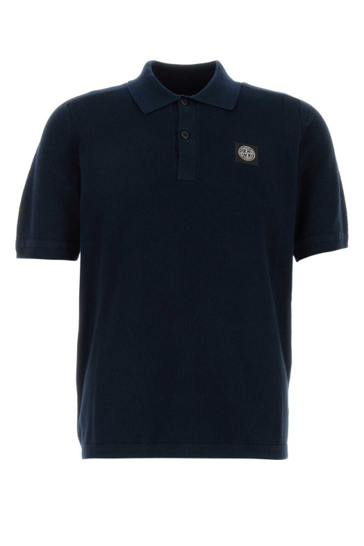 Navy blue cotton polo shirt Black STONE ISLAND (5100033B5)