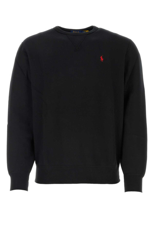 Black cotton blend oversize sweatshirt POLO RALPH LAUREN (710766772)