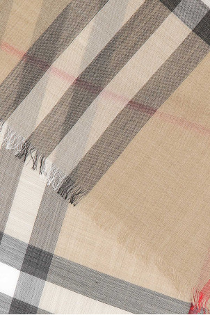 Embroidered wool blend foulard Multicolor BURBERRY (8078779)