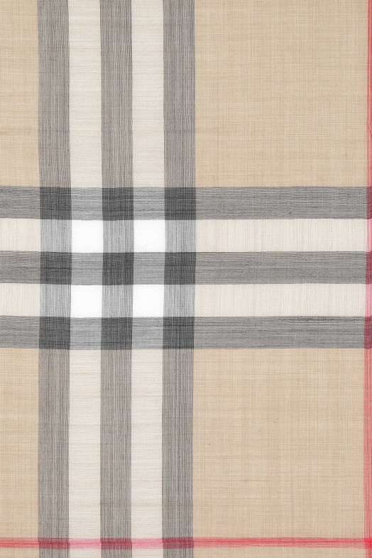 Embroidered wool blend foulard Multicolor BURBERRY (8078779)