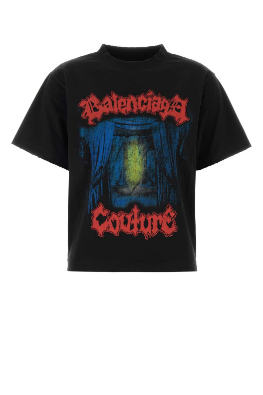 Black cotton t-shirt Black BALENCIAGA (850990TUVD5)