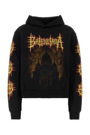 Black cotton sweatshirt Black BALENCIAGA (851238TUVL2)